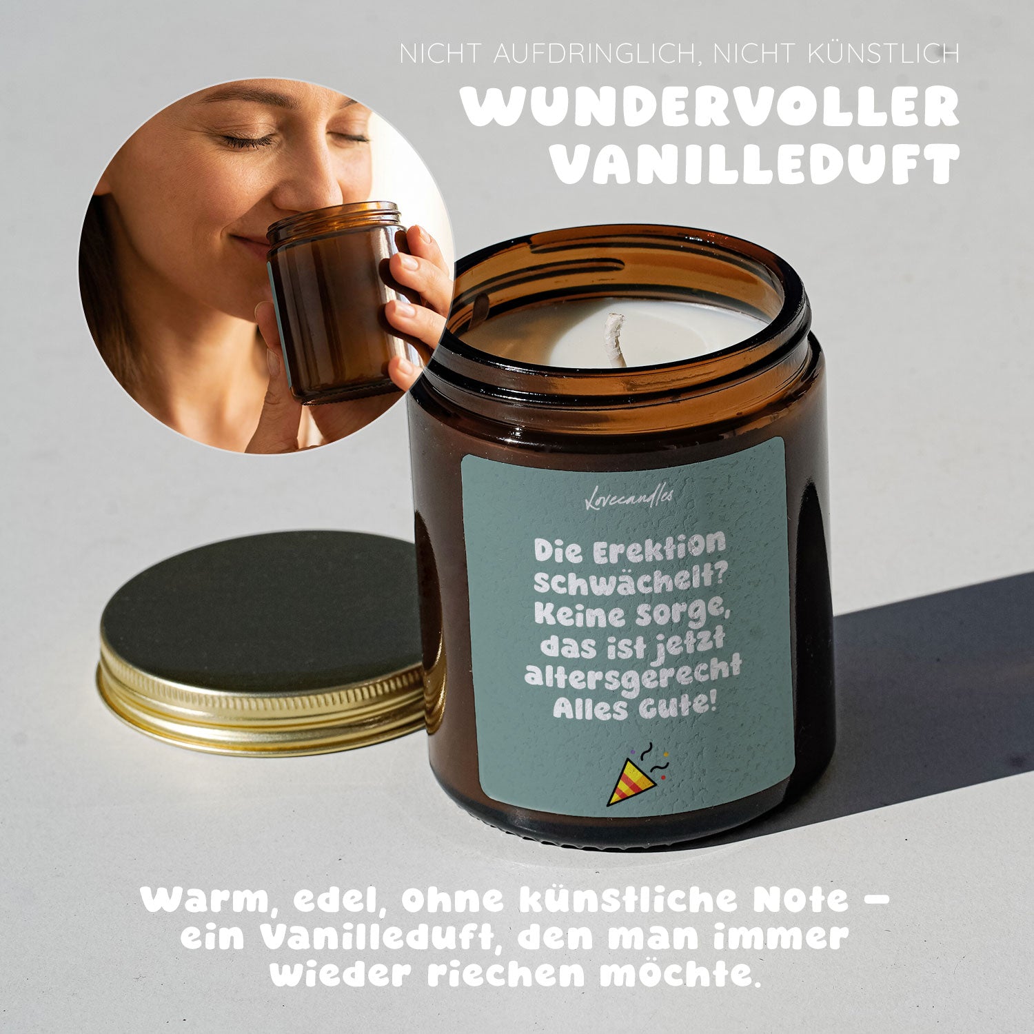 Duftkerze - Die Erektion schwächelt? Keine Sorge, das ist jetzt altersgerechtAlles Gute!