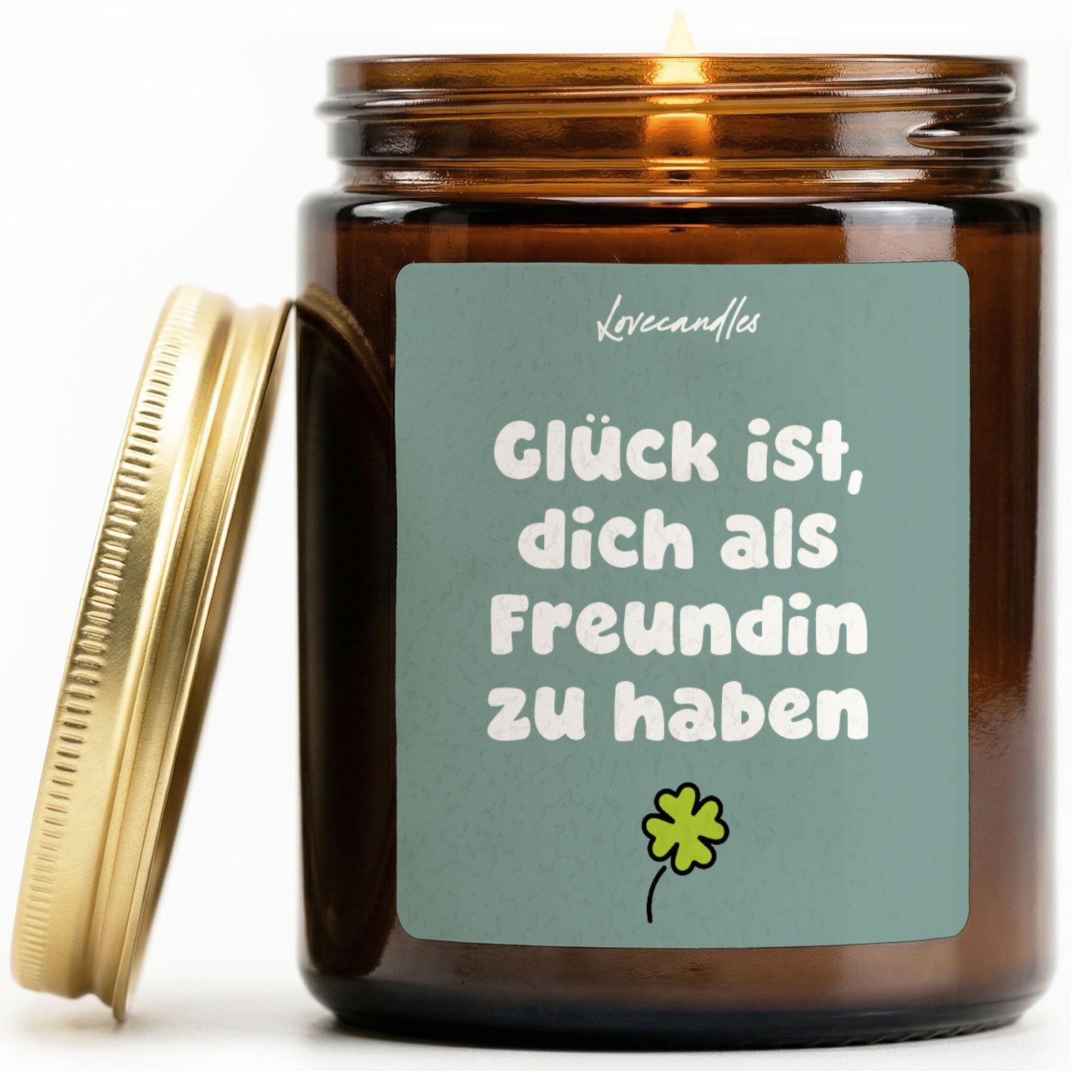 Vanille Duftkerze - Glück ist, dich als Freundin zu haben