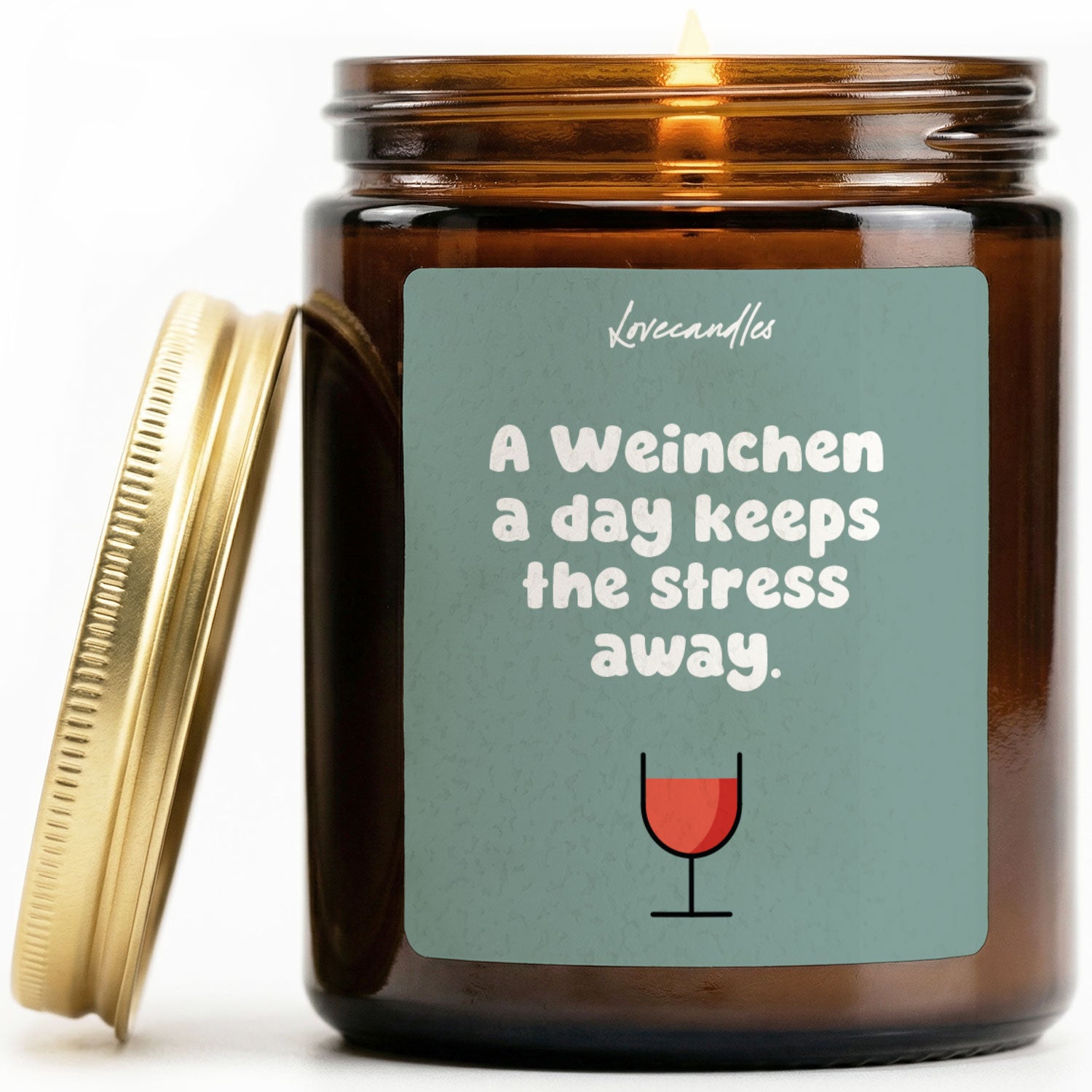 Vanille Duftkerze - A Weinchen a day keeps the stress away