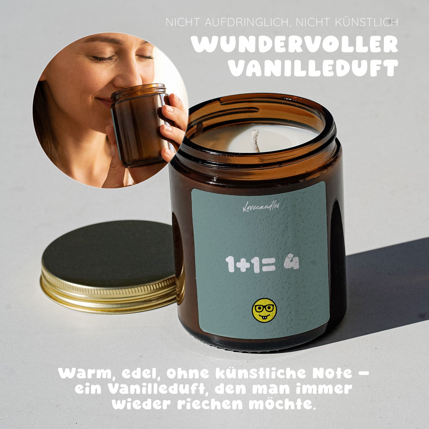 Vanille Duftkerze - 1+1= 4