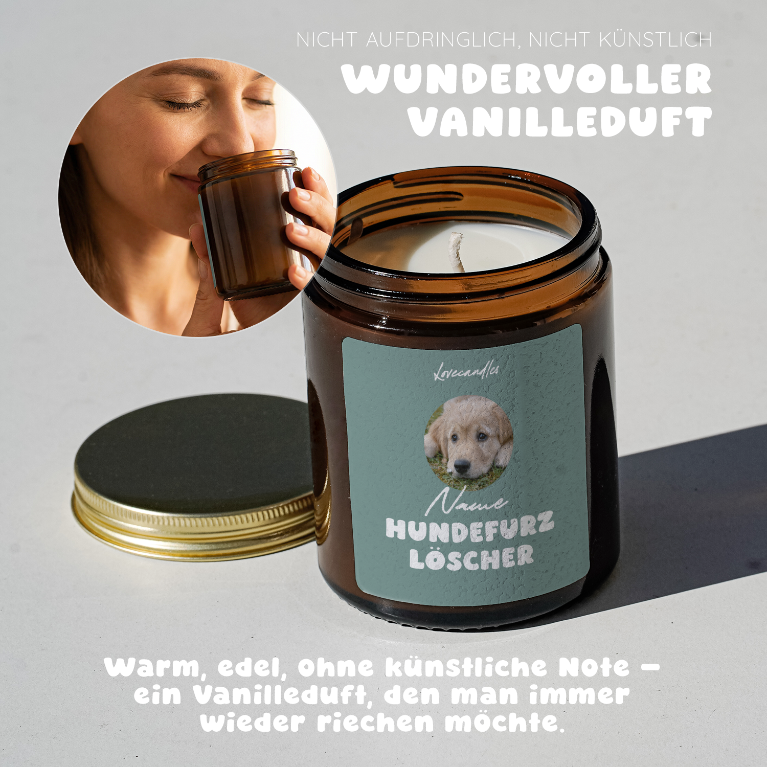 Duftkerze "Name Hundefurz Löscher" #3 - Personalisierbar