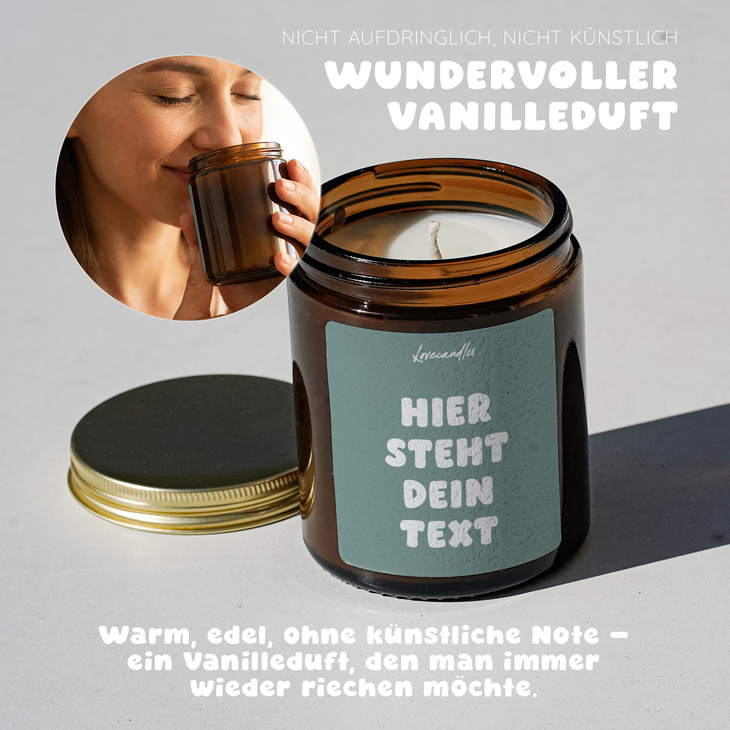 Duftkerze mit eigenem Text (Personalisierbar) #5