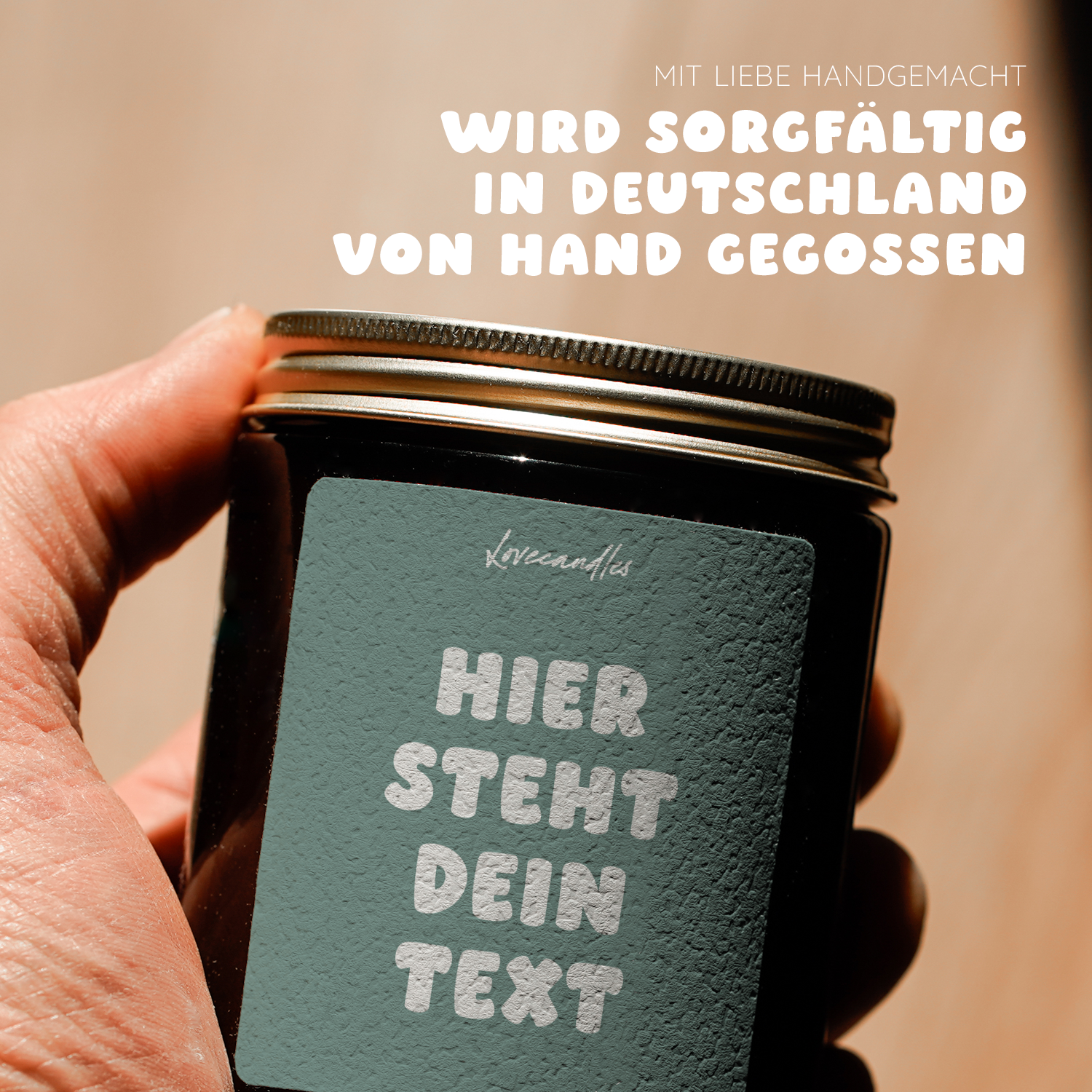 Duftkerze mit eigenem Text (Personalisierbar) #5