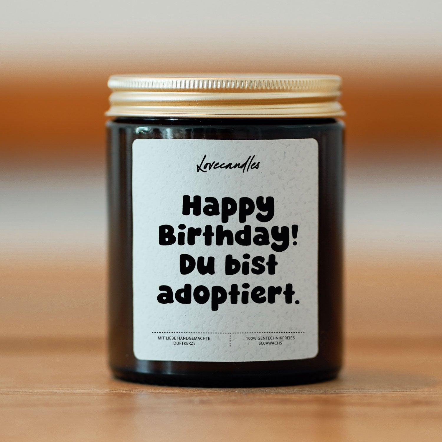 Duftkerze - Happy Birthday! Du bist adoptiert.