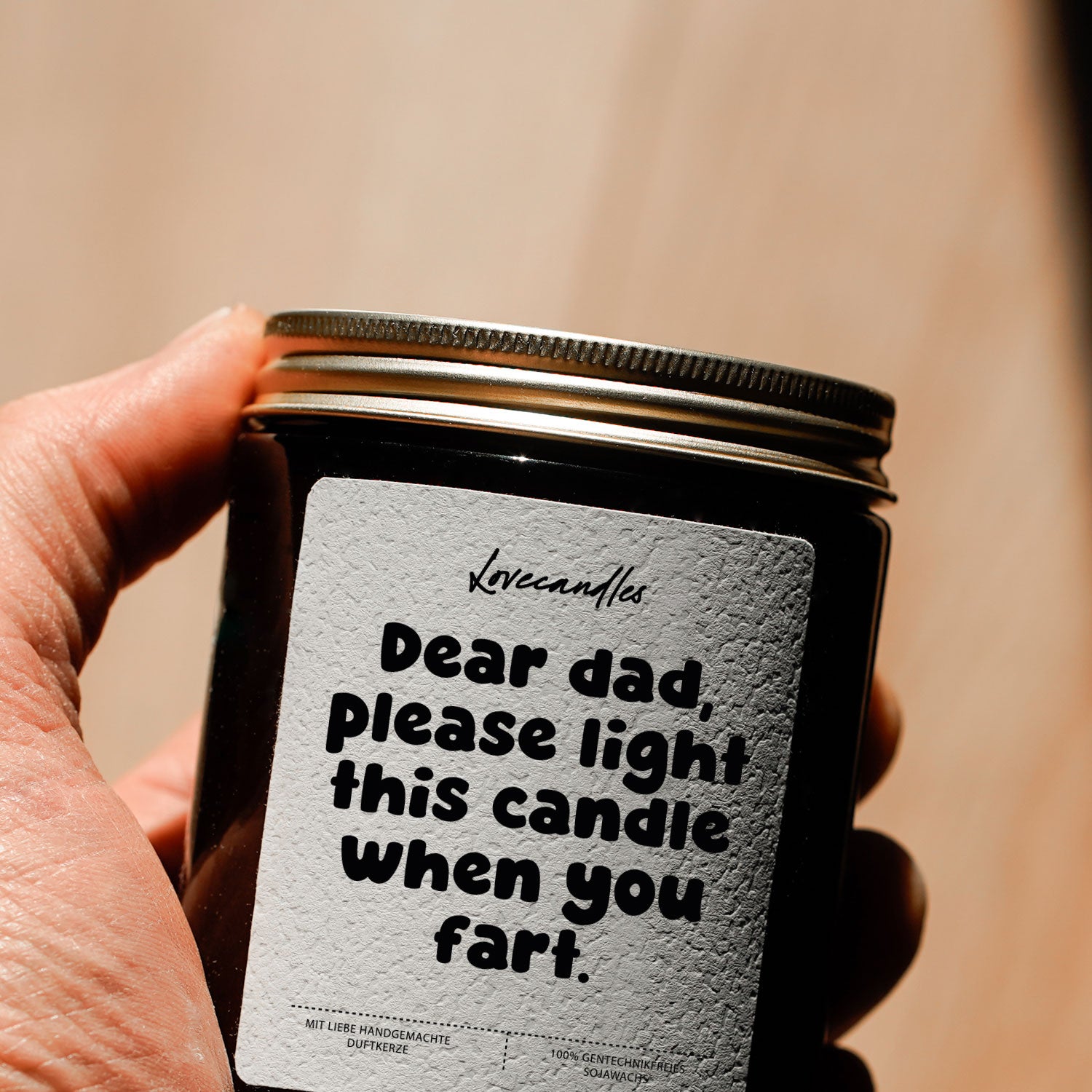 Duftkerze - Dear dad, please light this candle when you fart.