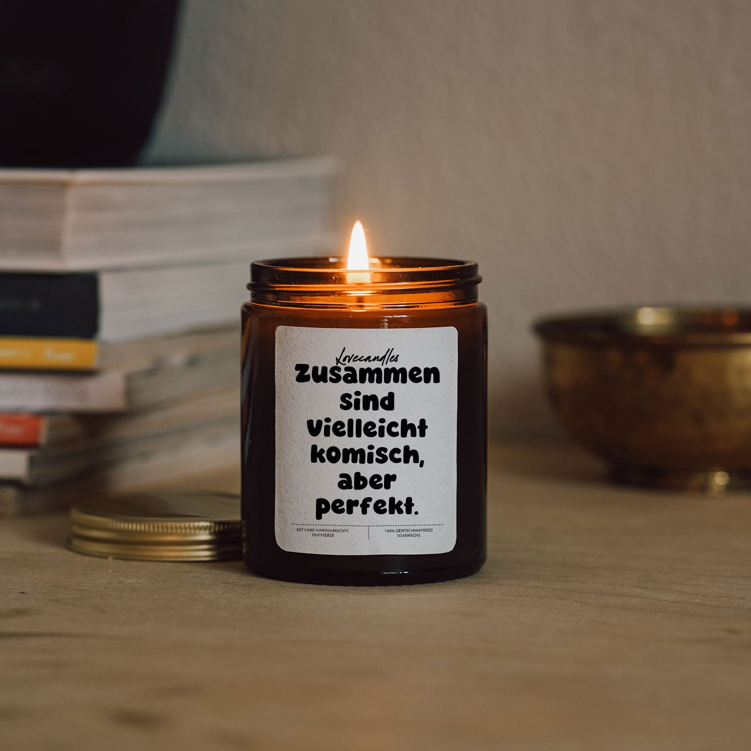 Duftkerze - Zusammen sind vielleicht komisch, aber perfekt.