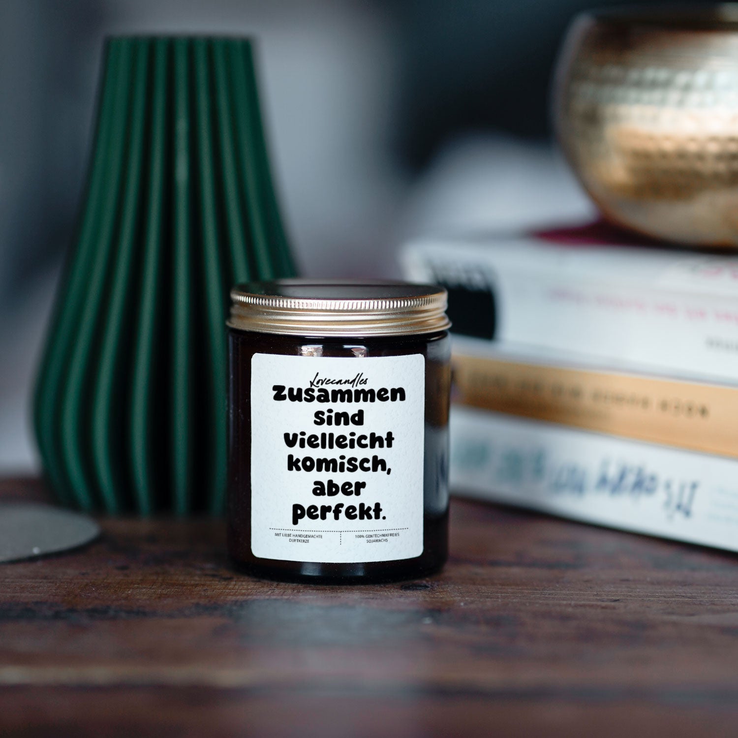 Duftkerze - Zusammen sind vielleicht komisch, aber perfekt.