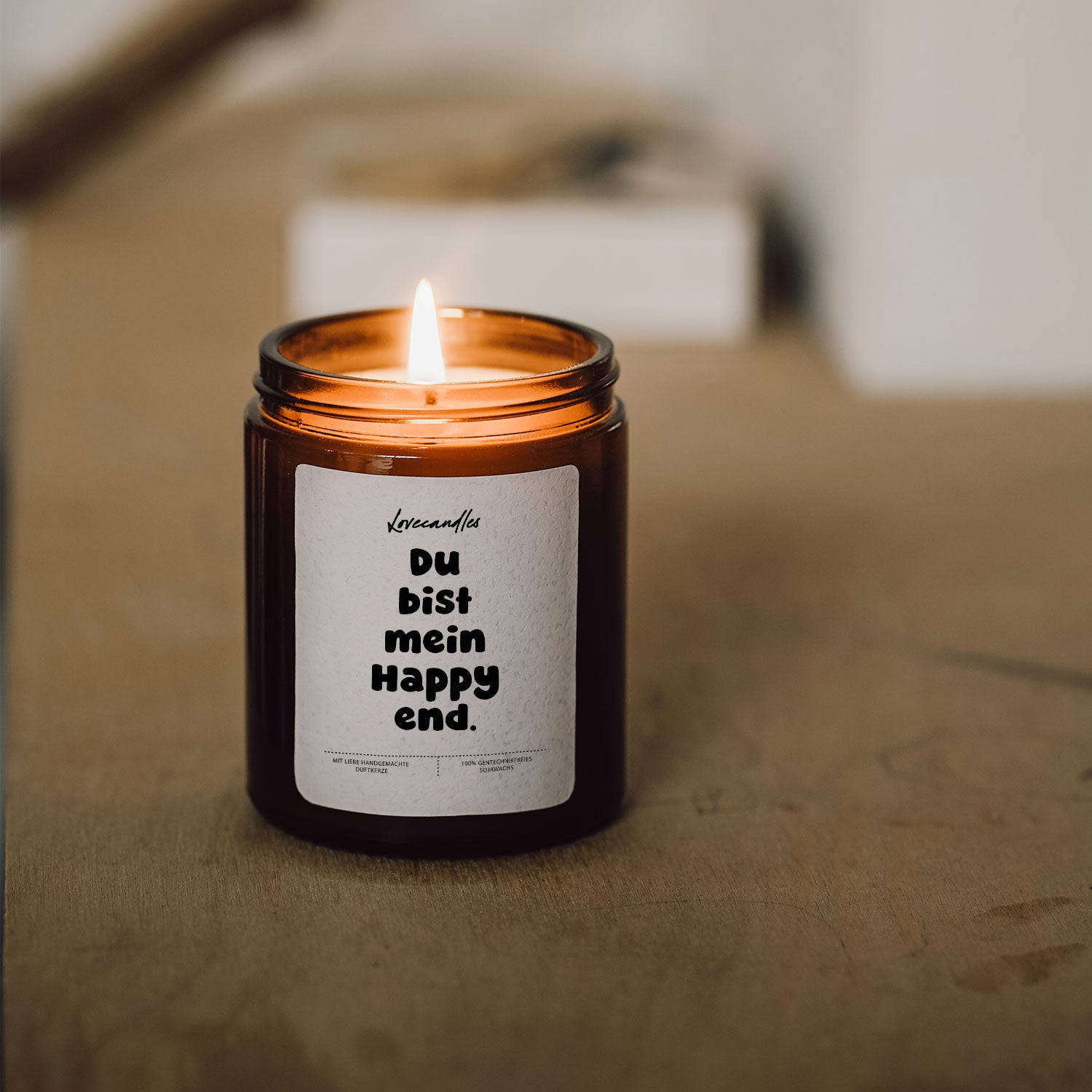 Duftkerze - Du bist mein Happy end.
