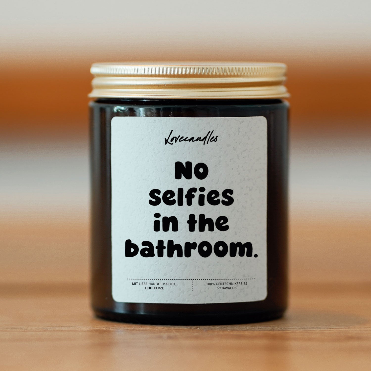 Duftkerze - No selfies in the bathroom.