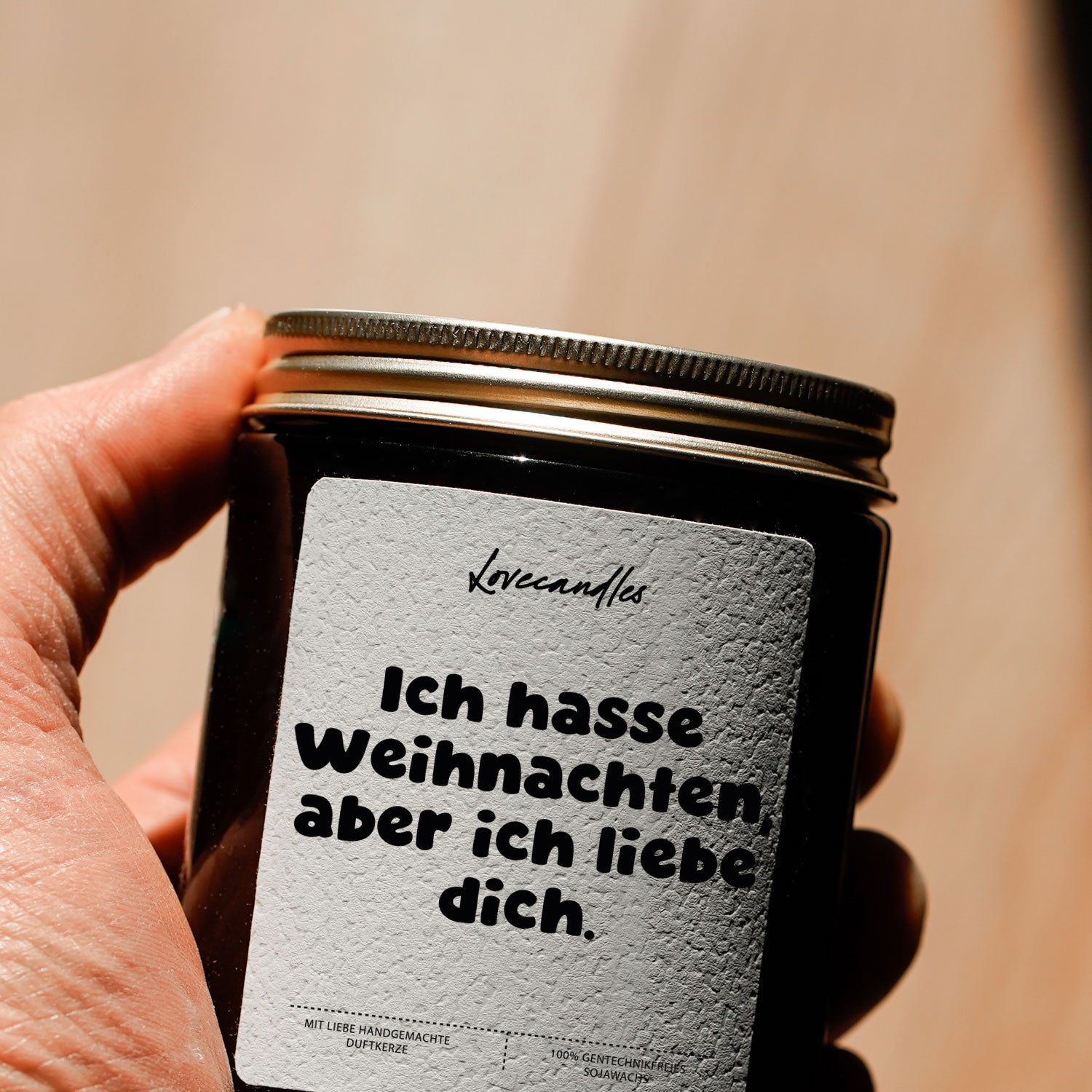 Duftkerze - Ich hasse Weihnachten, aber ich liebe dich.