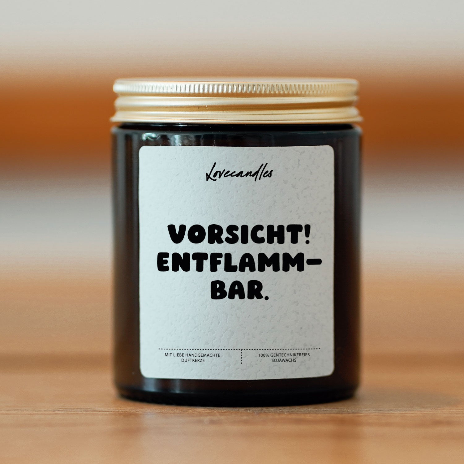 Duftkerze - Vorsicht! Entflammbar.