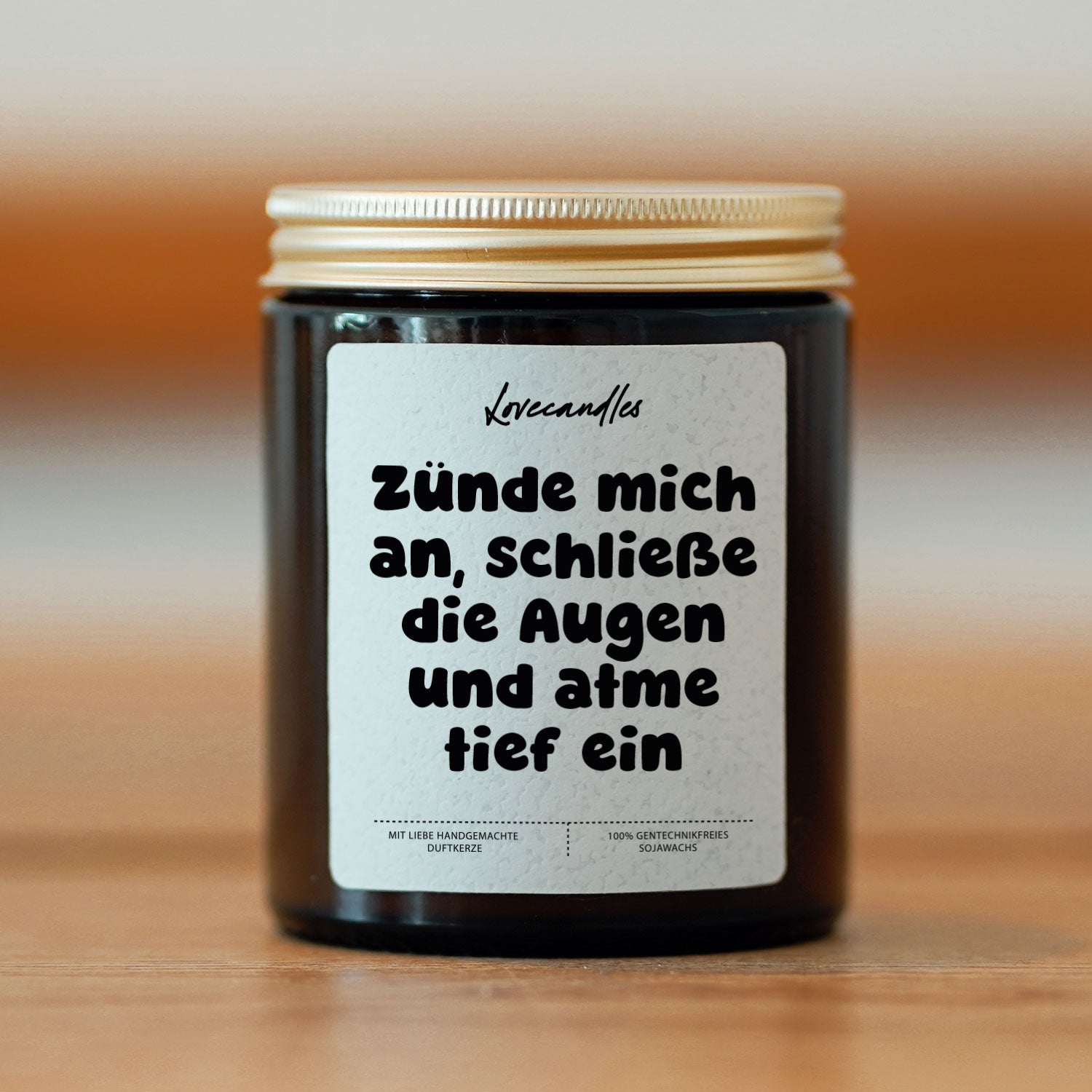 Duftkerze - Zünde mich an, schließe die Augen und atme tief ein