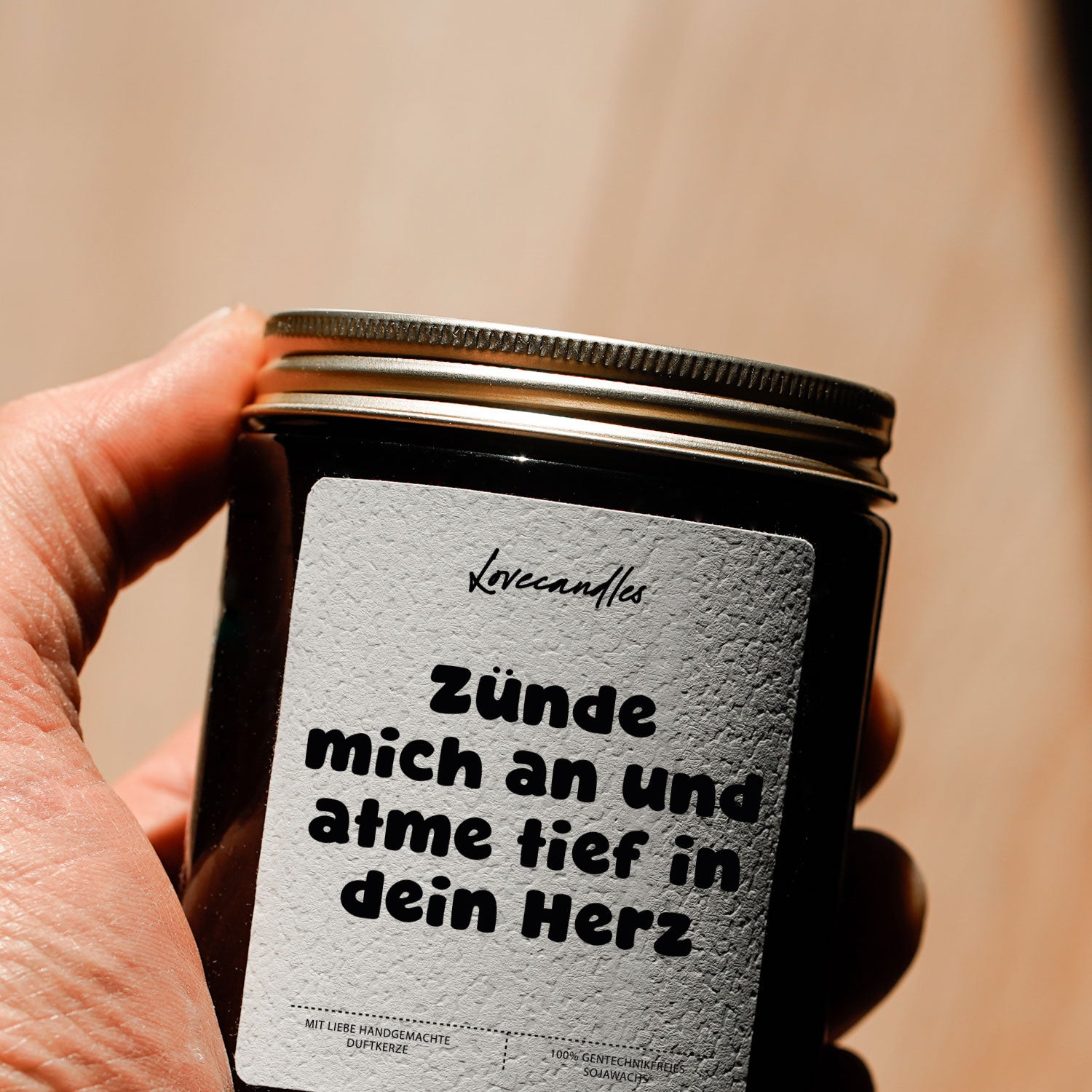 Duftkerze - Zünde mich an und atme tief in dein Herz