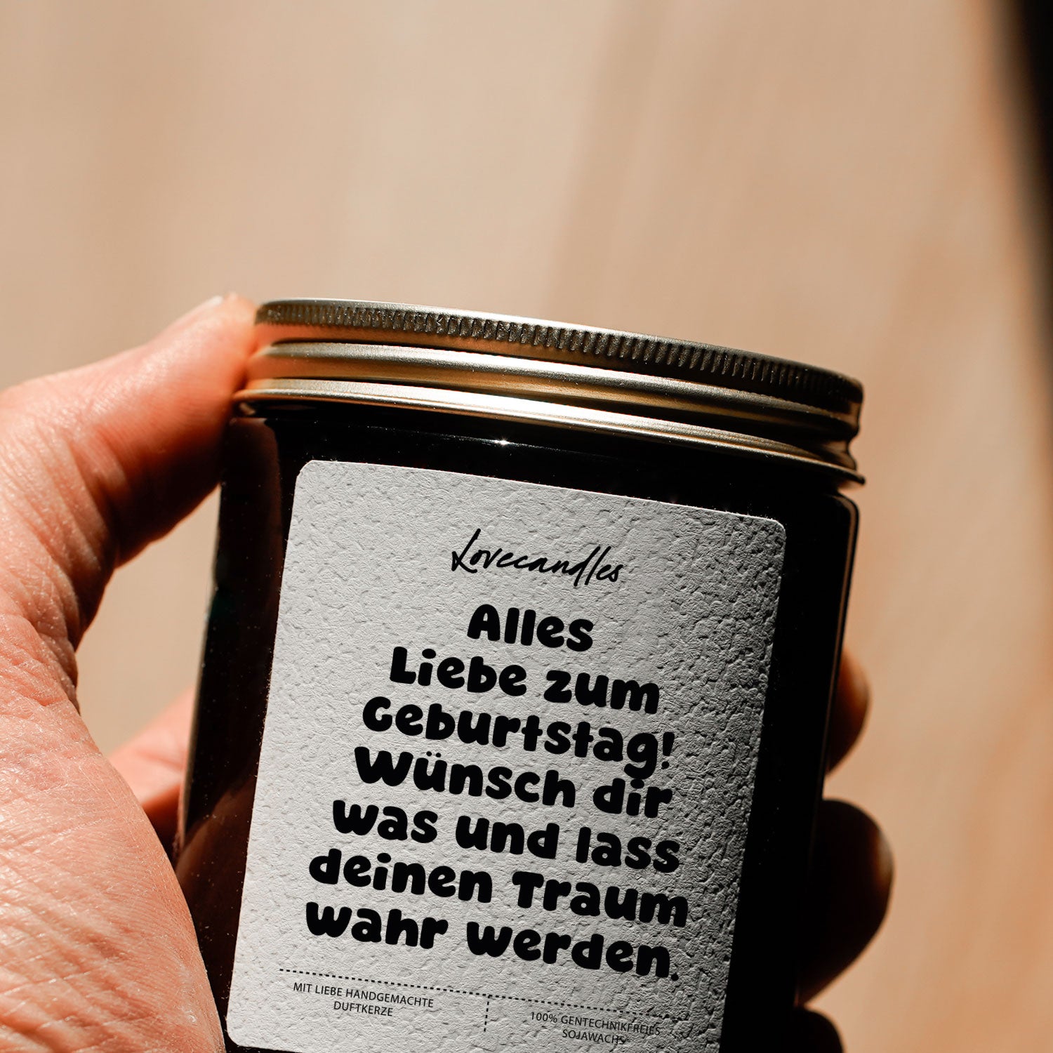 Duftkerze - Alles Liebe zum Geburtstag! Wünsch dir was und lass deinen Traum wahr werden.