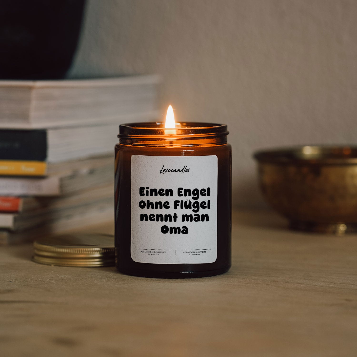 Duftkerze - Einen Engel ohne Flügel nennt man Oma