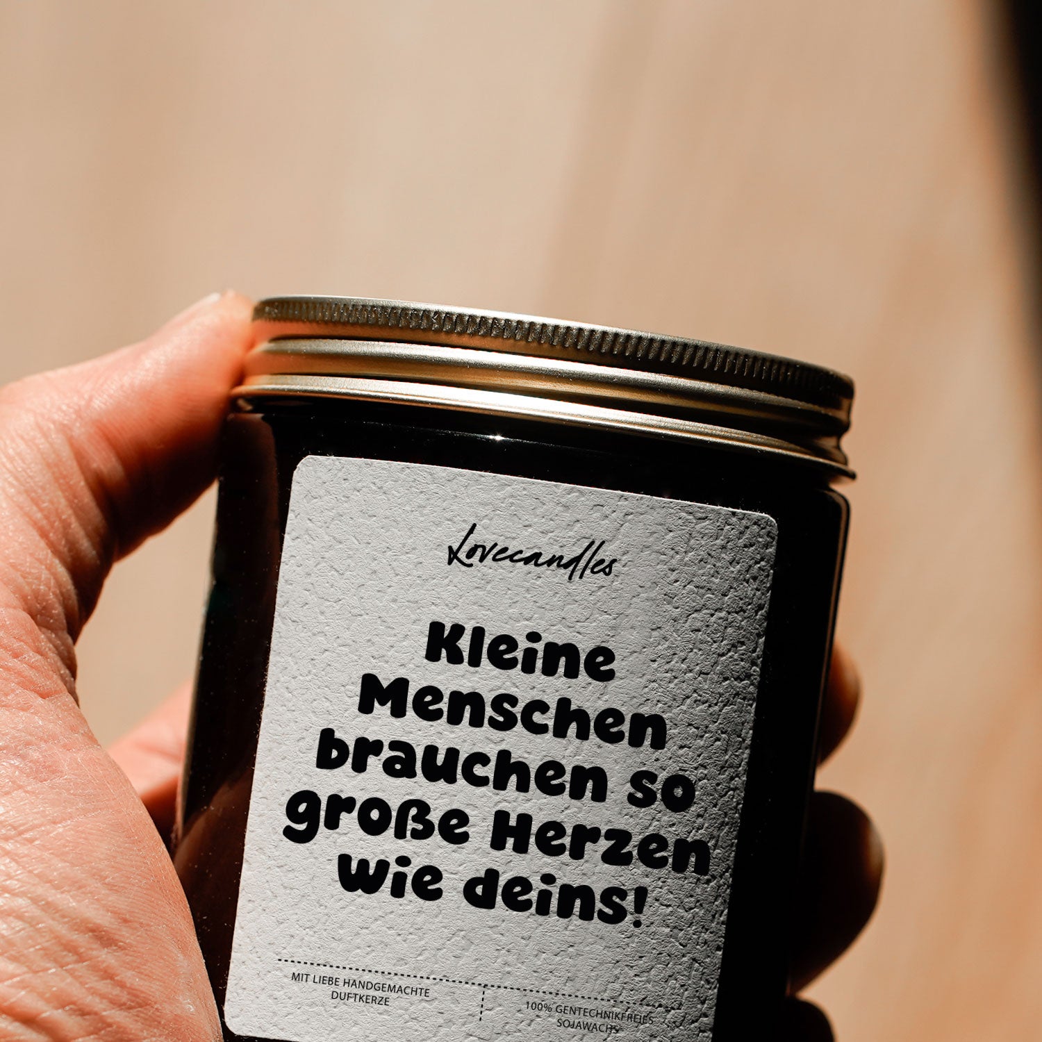 Duftkerze - Kleine Menschen brauchen so große Herzen wie deins