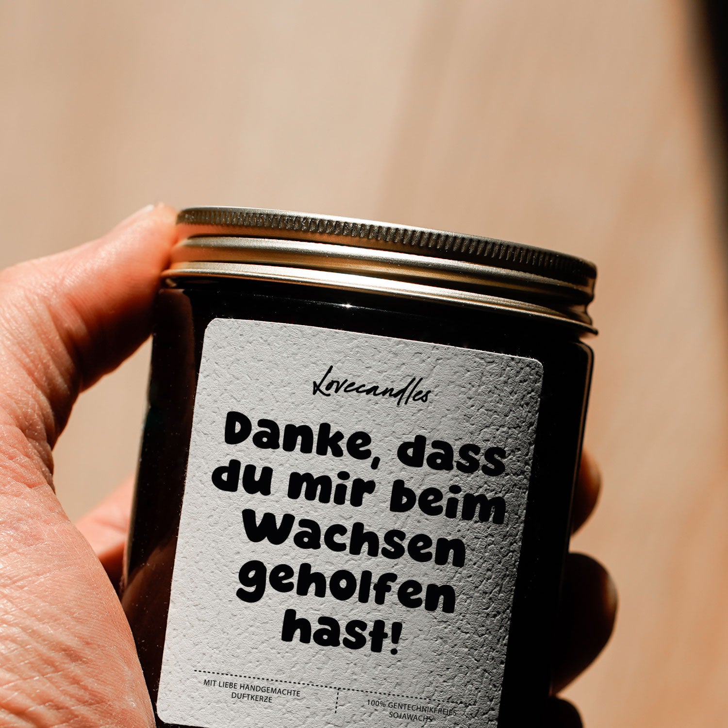 Duftkerze - Danke, dass du mir beim Wachsen geholfen hast