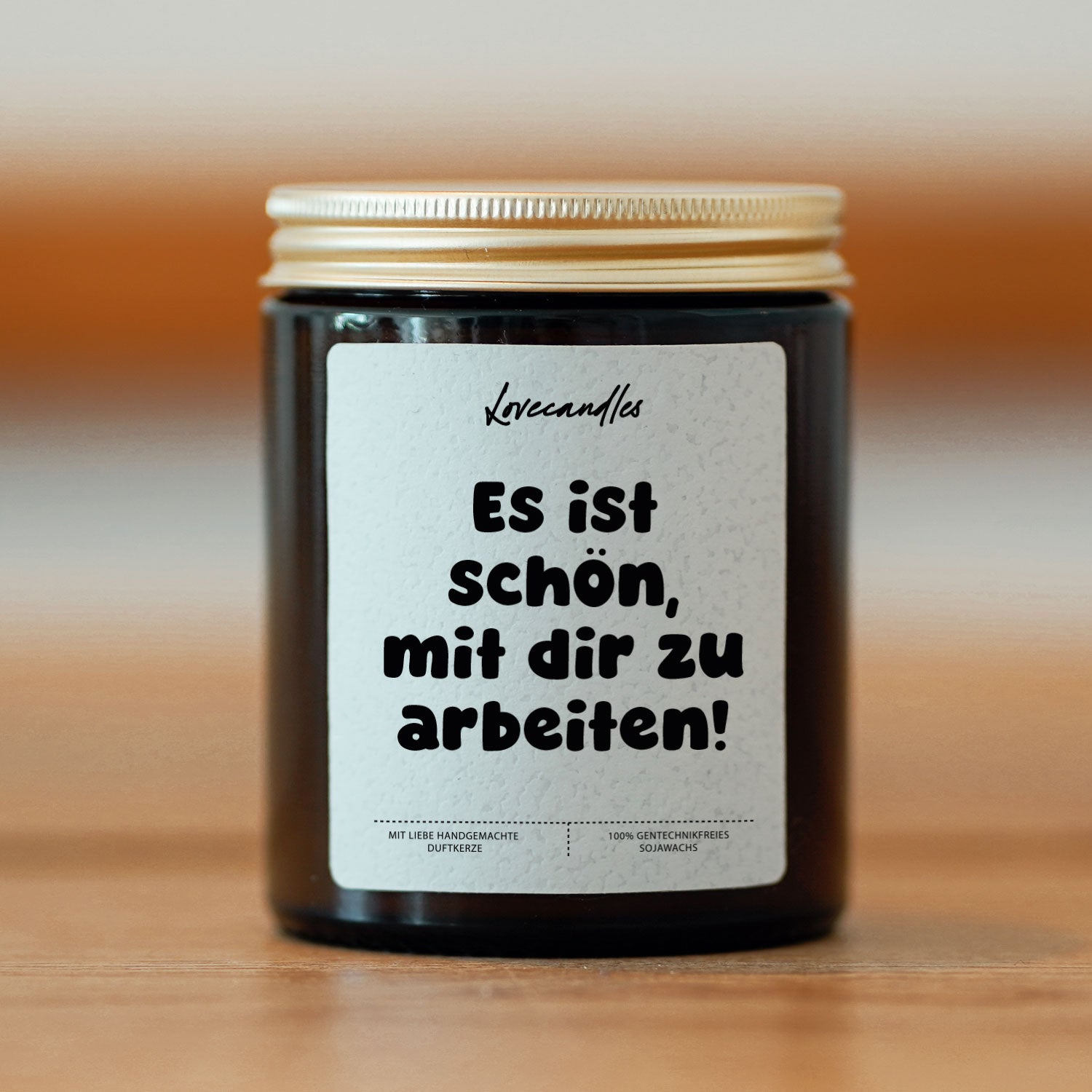 Duftkerze - Es ist schön, mit dir zu arbeiten!