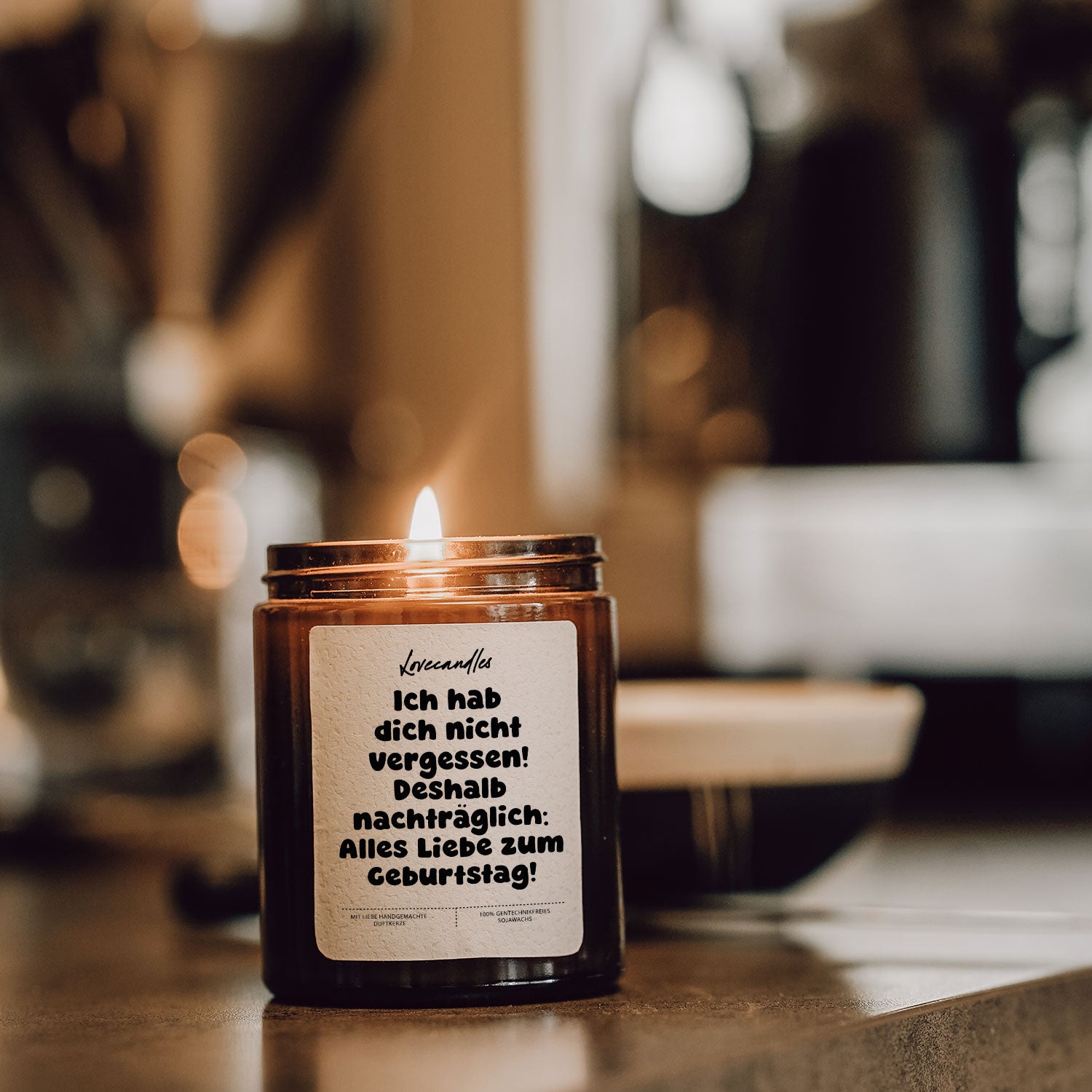 Duftkerze - Ich hab dich nicht vergessen! Deshalb nachträglich: 
Alles Liebe zum Geburtstag!