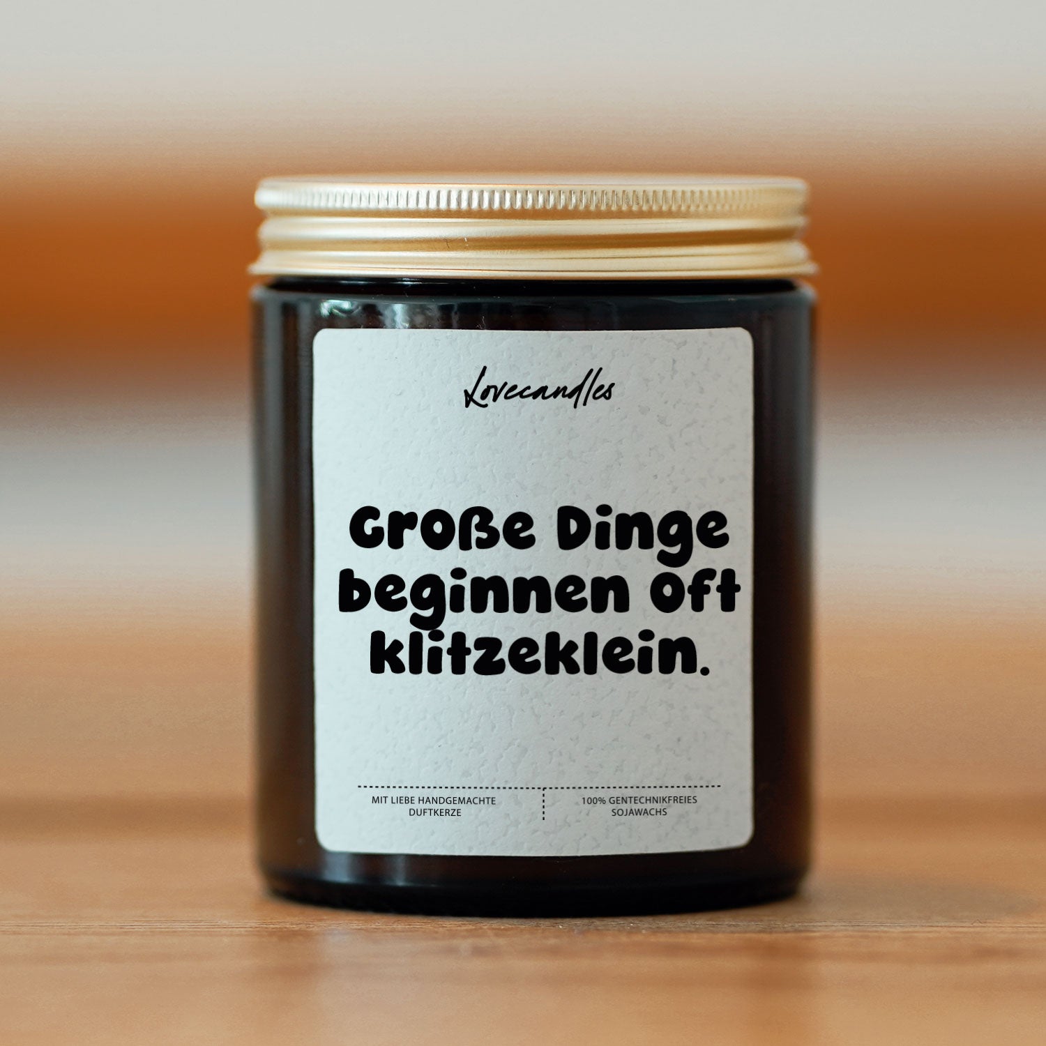 Duftkerze - Große Dinge beginnen oft klitzeklein.