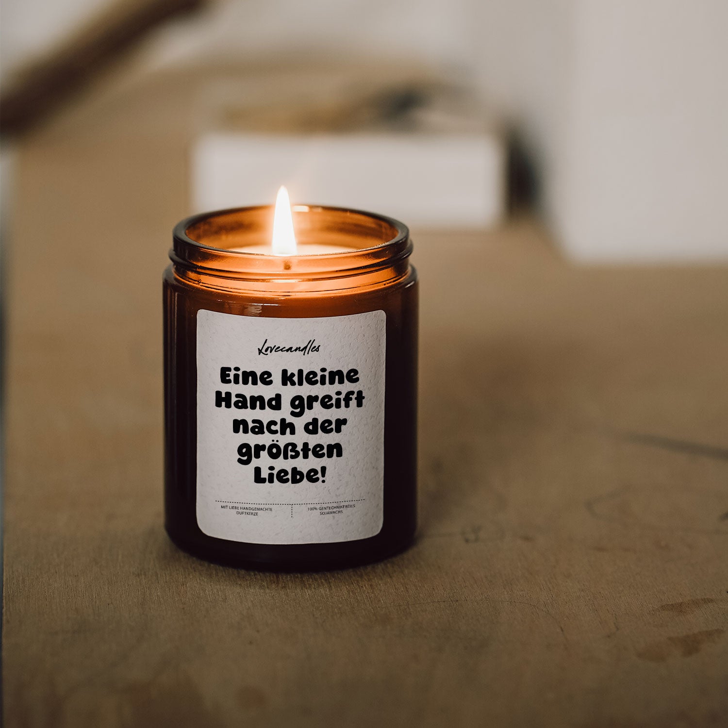 Duftkerze - Eine kleine Hand greift nach der größten Liebe!