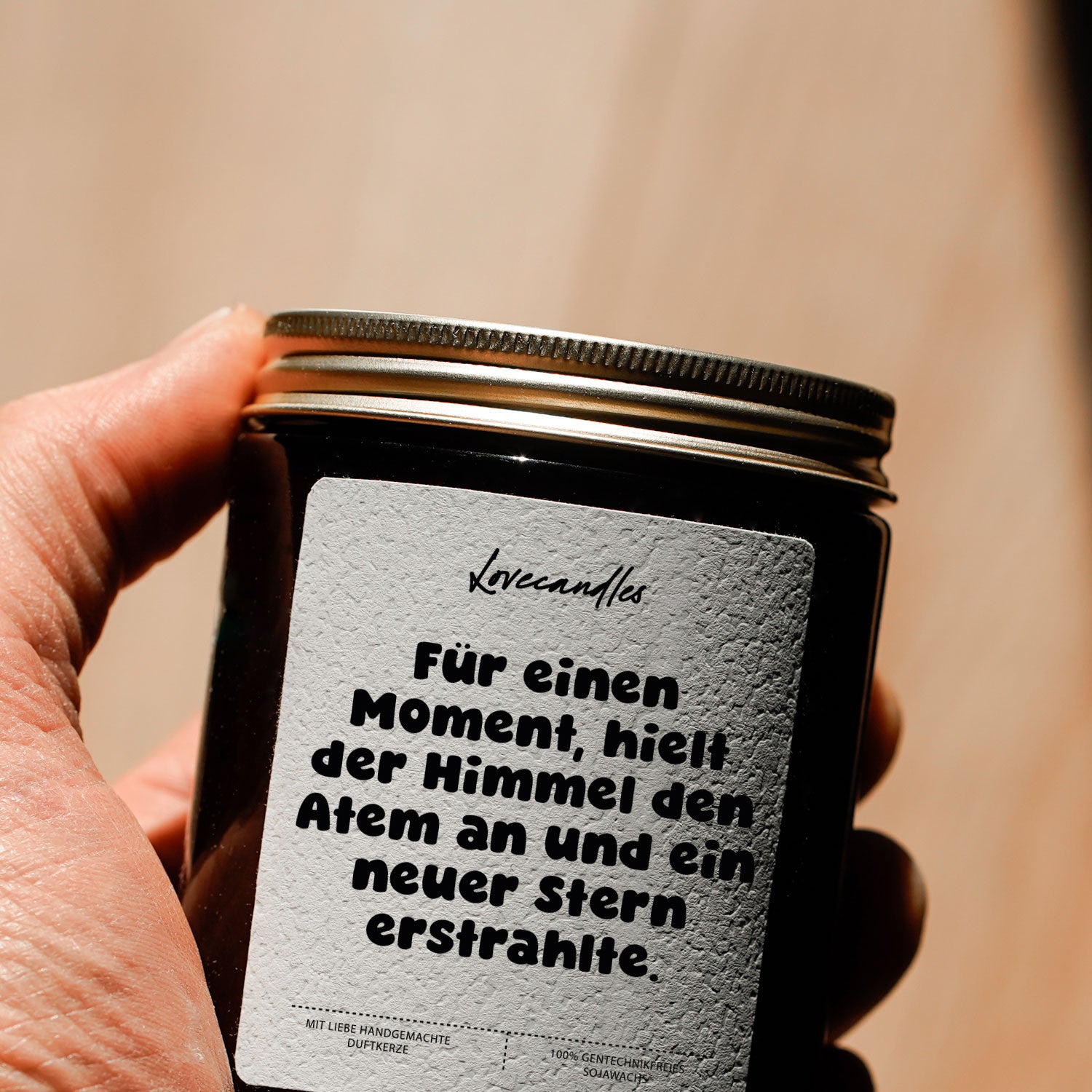Duftkerze - Für einen Moment, hielt der Himmel den Atem an und ein neuer Stern erstrahlte.