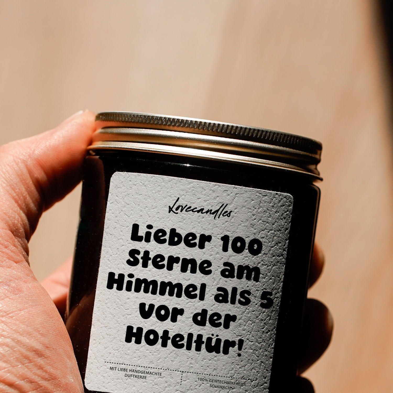 Duftkerze - Lieber 100 Sterne am Himmel als 5 vor der Hoteltür!