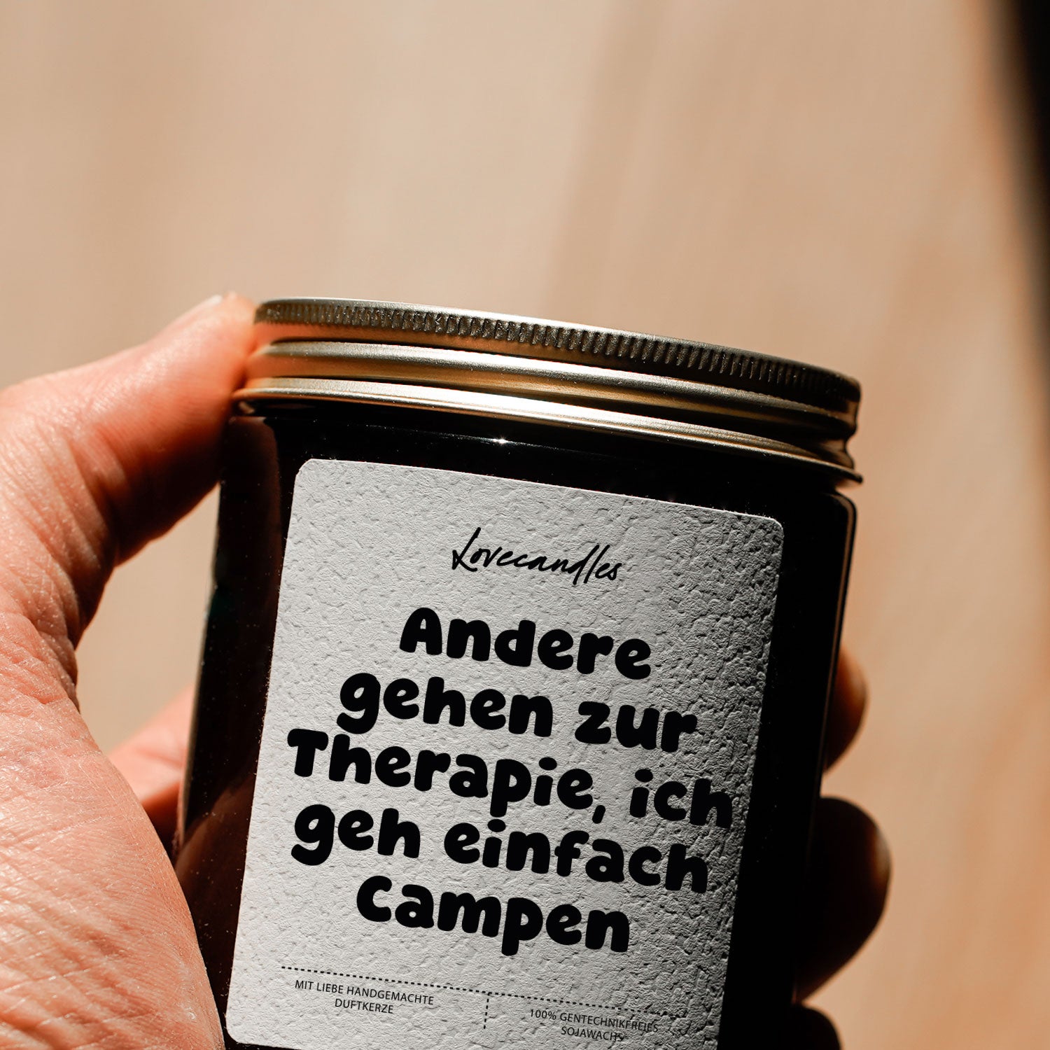 Duftkerze - Andere gehen zur Therapie, ich geh einfach Campen