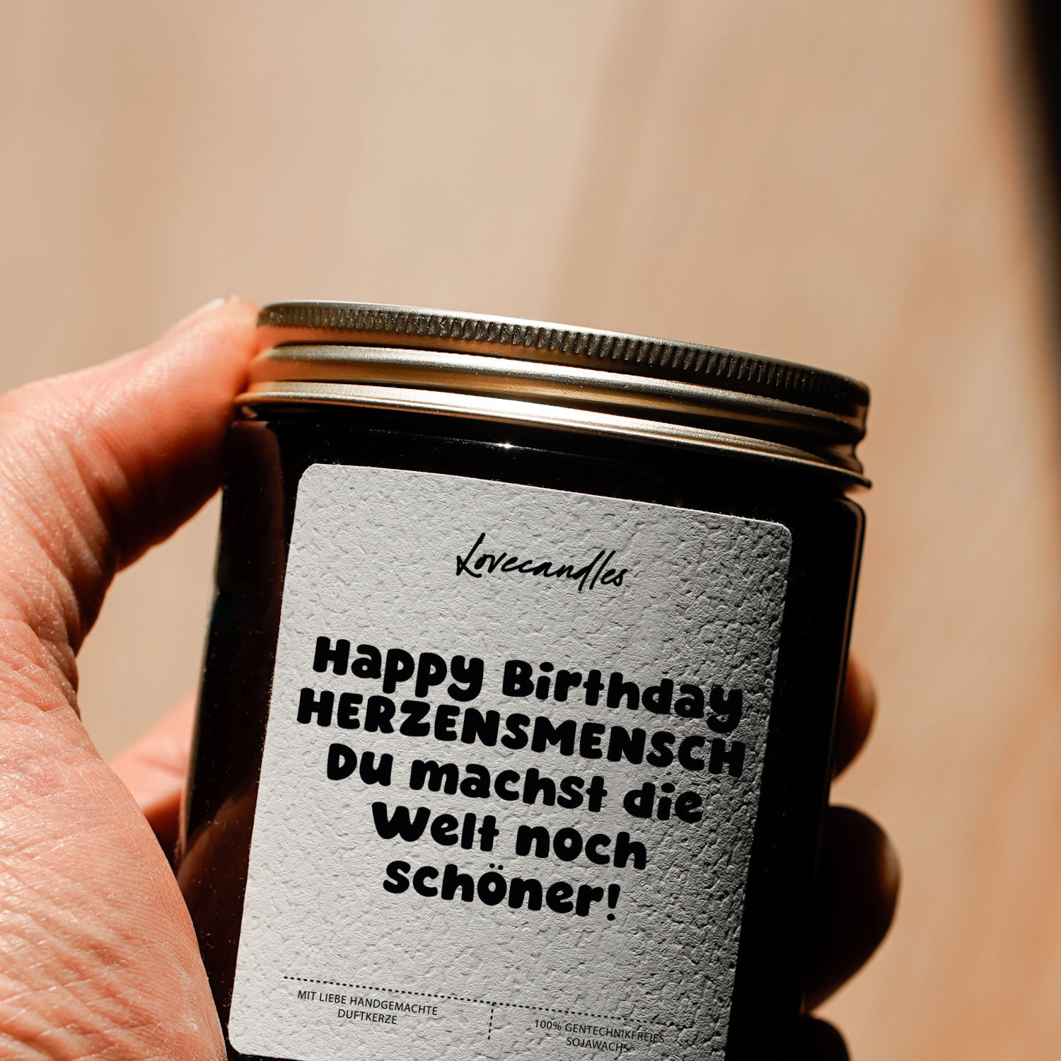 Duftkerze - Happy Birthday
HERZENSMENSCH
Du machst die Welt noch schöner!