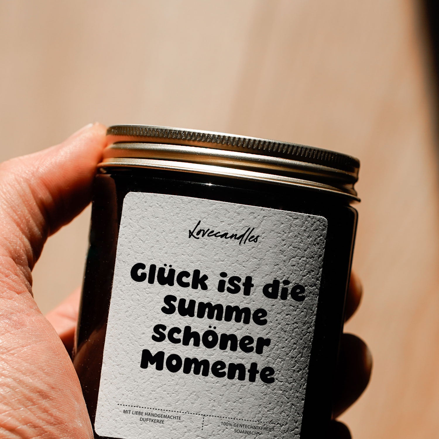 Duftkerze - Glück ist die Summe schöner Momente
