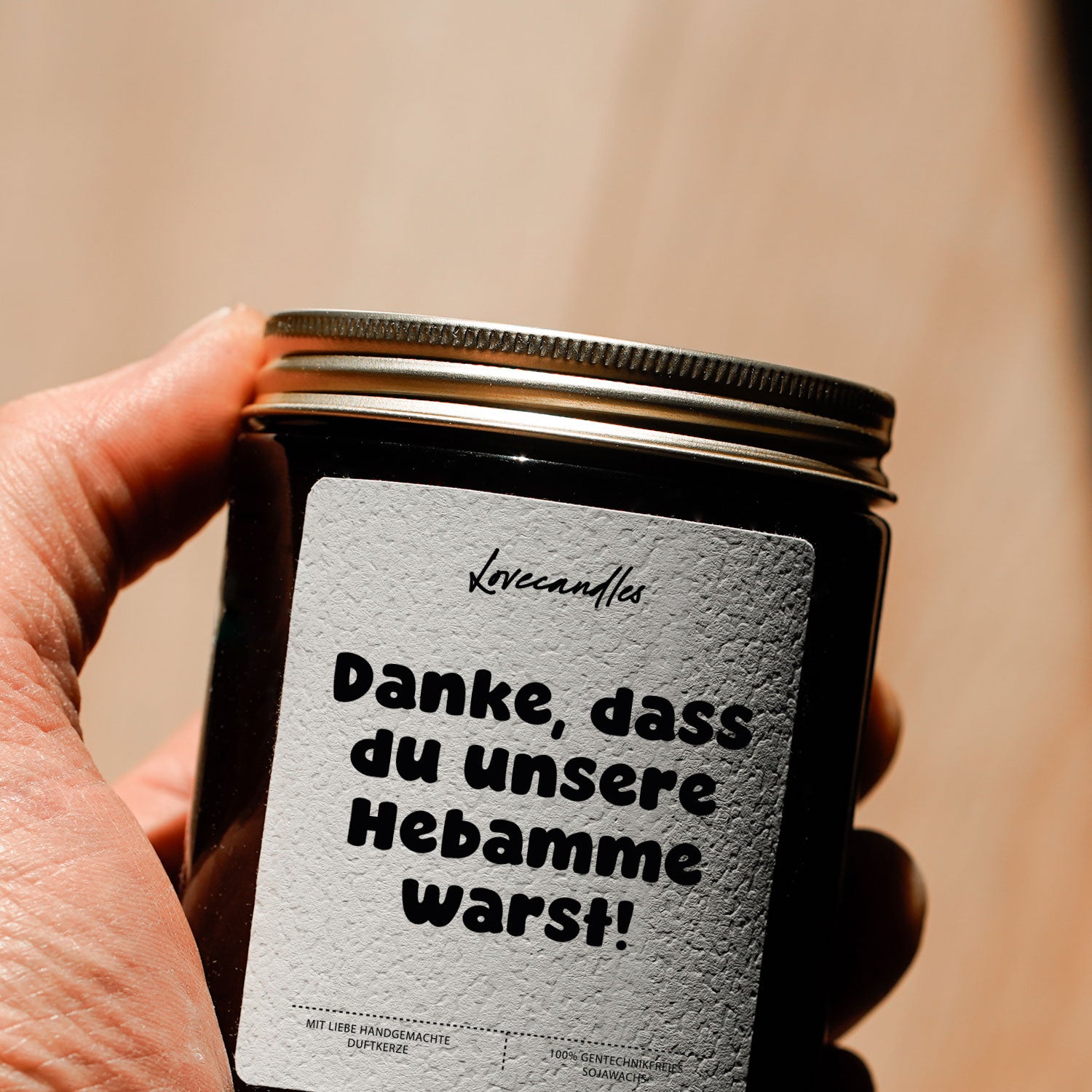Duftkerze - Danke, dass du unsere Hebamme warst!