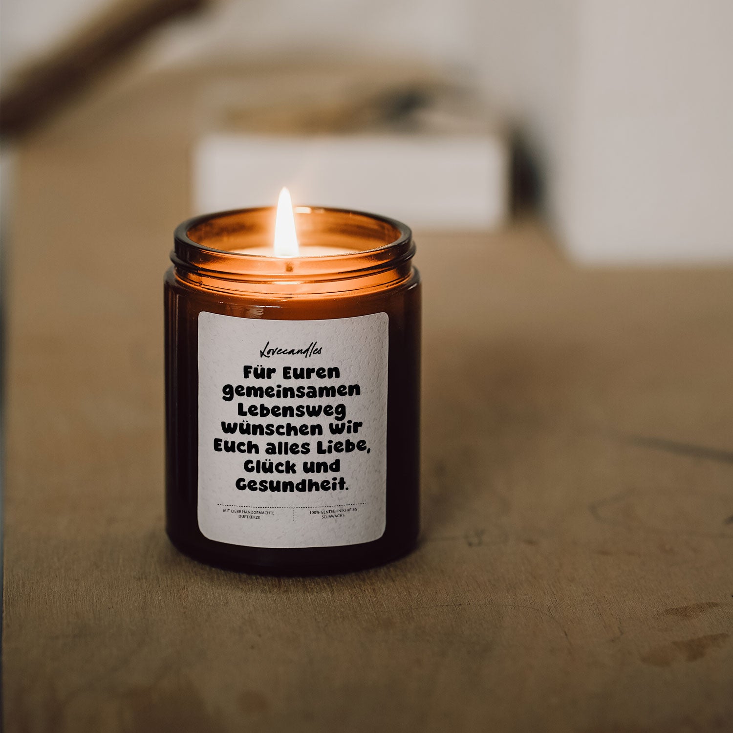 Duftkerze - Für Euren gemeinsamen Lebensweg wünschen wir Euch alles Liebe, Glück und Gesundheit.