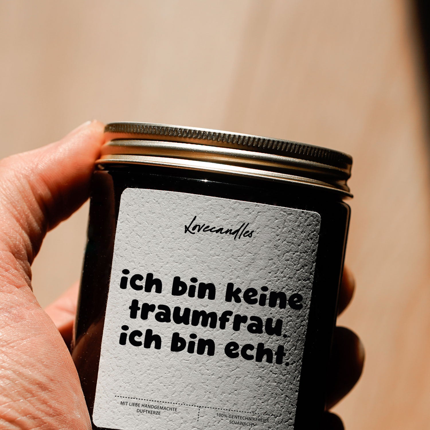 Duftkerze - ich bin keine traumfrau. ich bin echt.