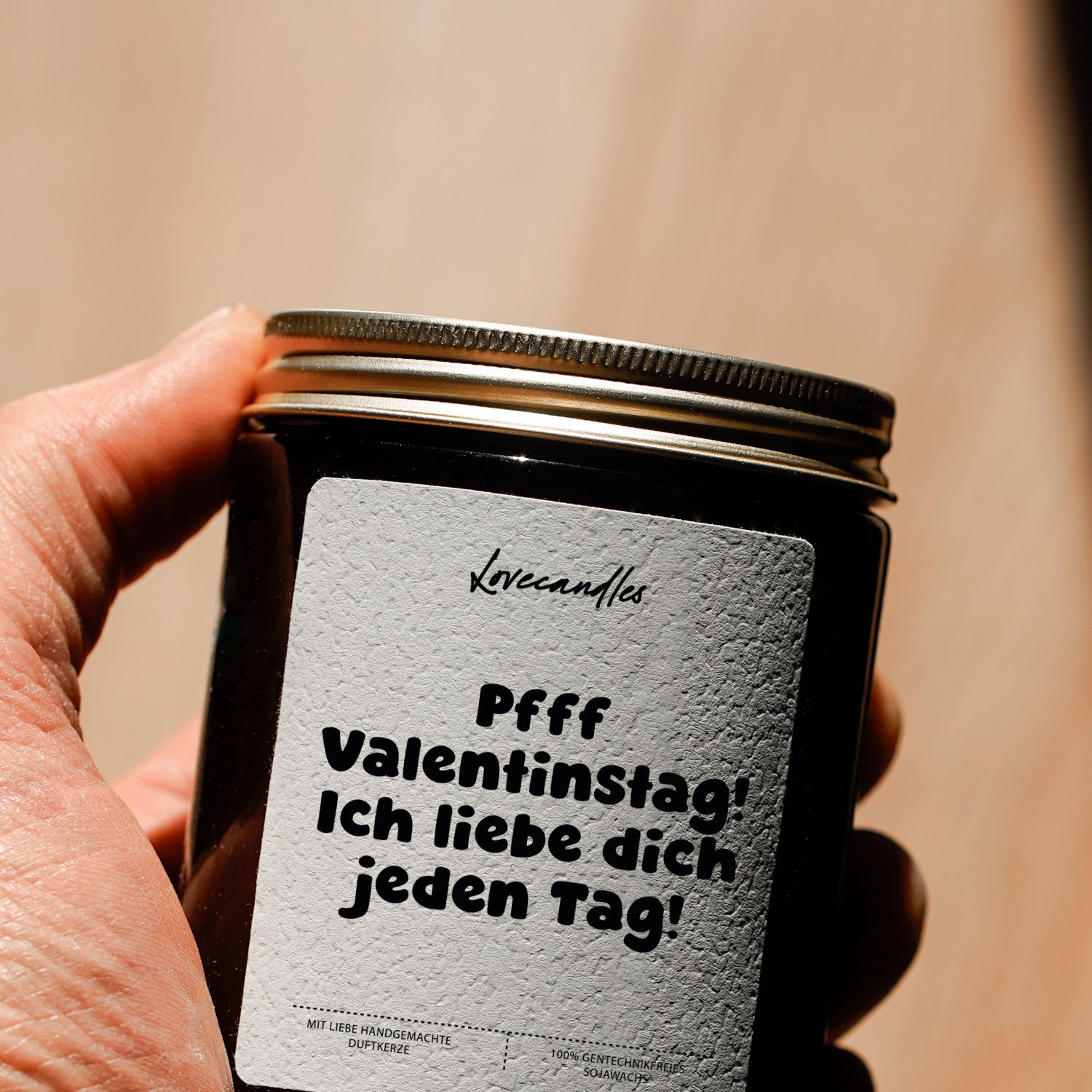 Duftkerze - Pfff Valentinstag! Ich liebe dich jeden Tag!
