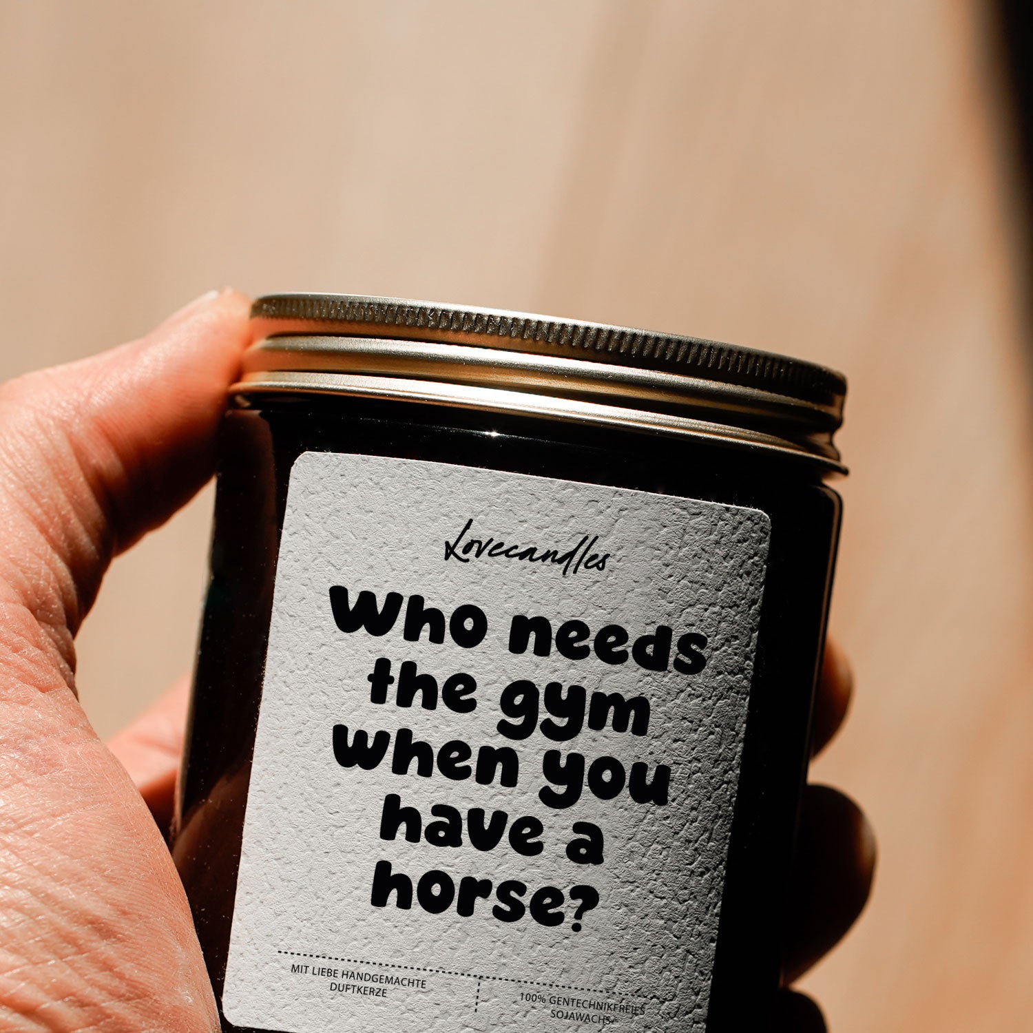 Duftkerze - Who needs the gym when you have a horse?