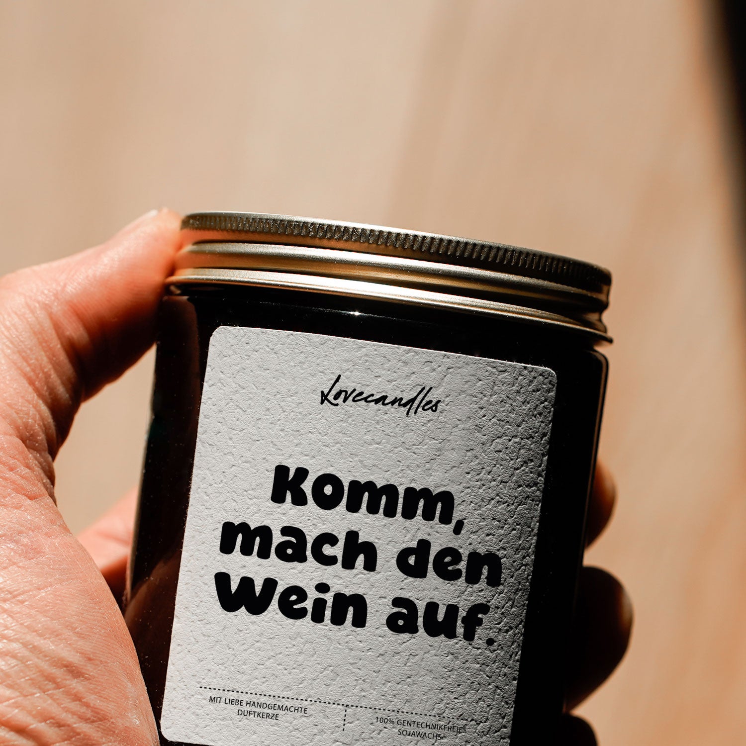Duftkerze - Komm, Mach Den Wein Auf.