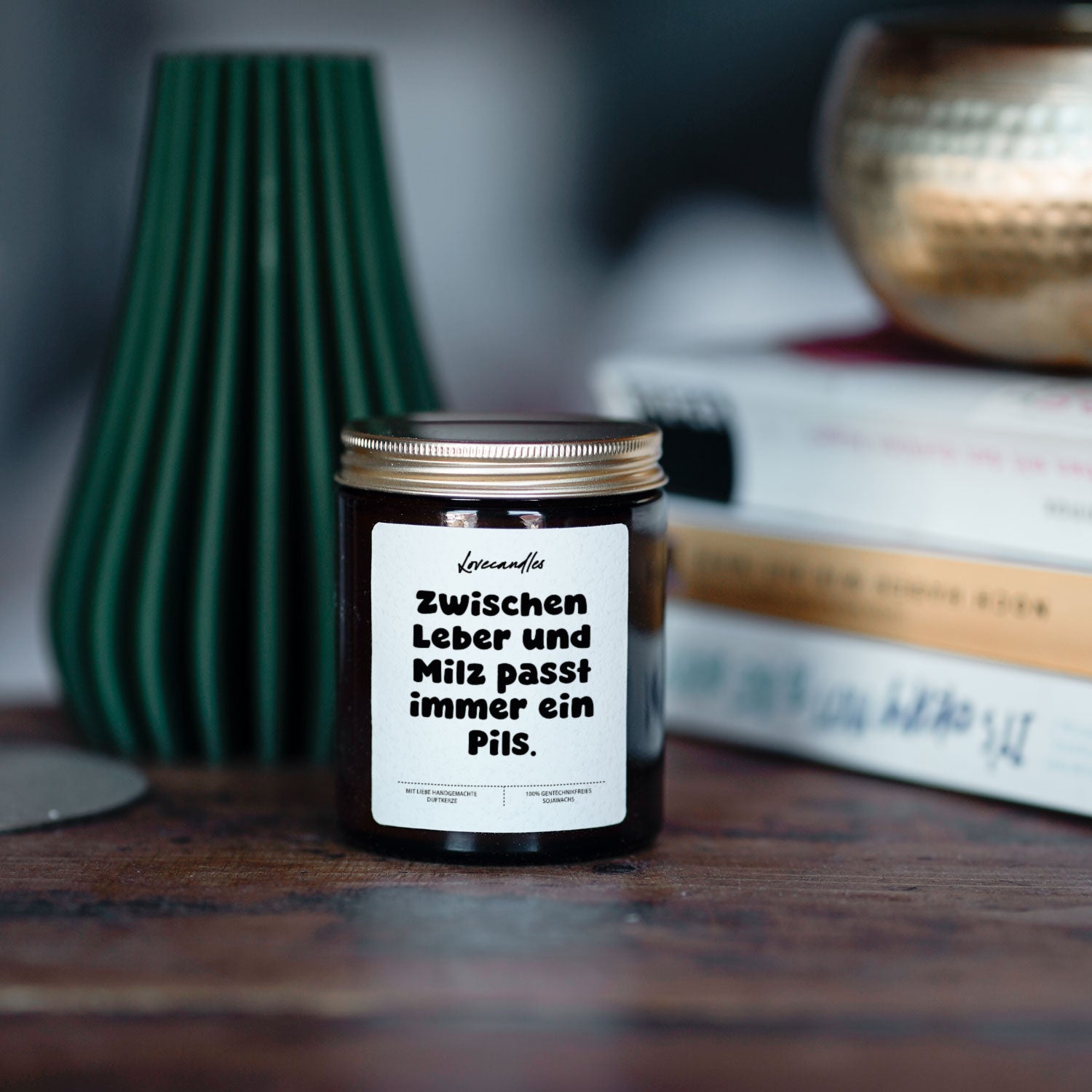 Duftkerze - Zwischen Leber und Milz Passt Immer Ein Pils.
