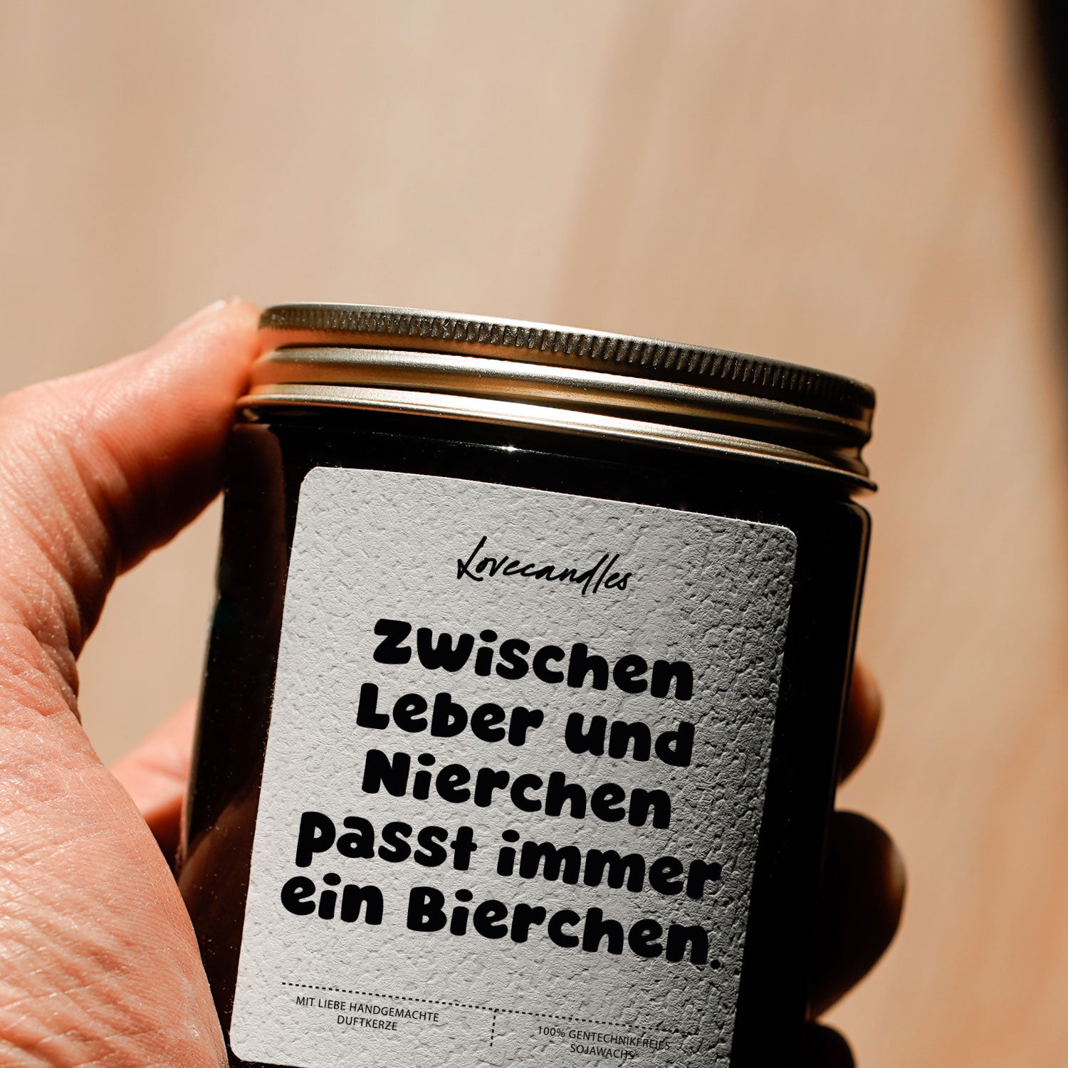 Duftkerze - Zwischen Leber und Nierchen Passt Immer Ein Bierchen.