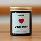 Duftkerze Text + Herz (Personalisierbar) #2