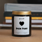 Duftkerze Text + Herz (Personalisierbar) #3